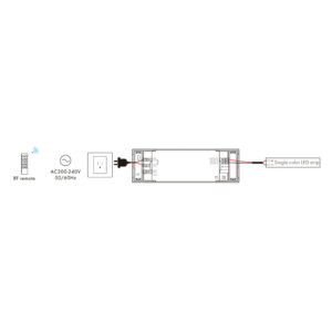 RF valdomas 75W 24V pritemdomas maitinimo šaltinis su PUSH-DIM funkcija - Image 4