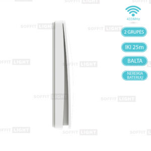 Belaidis kinetinis jungiklis be baterijų PUSH2/WH (2-klavišų, IP67, Baltas) - Image 4
