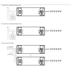 40W 300-1050mA TRIAC Nuolatinės srovės LED maitinimo šaltinis su pritemdymu TF-40A - Image 3