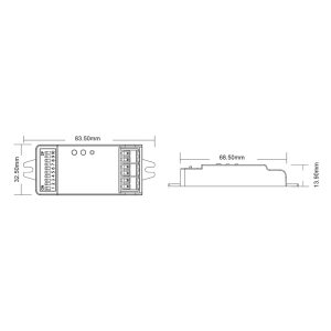 3 kanalų LED valdiklis su 24GHz mikrobangų būvio jutikliu - davikliu V3-PE + RF2.4GHz - Image 6